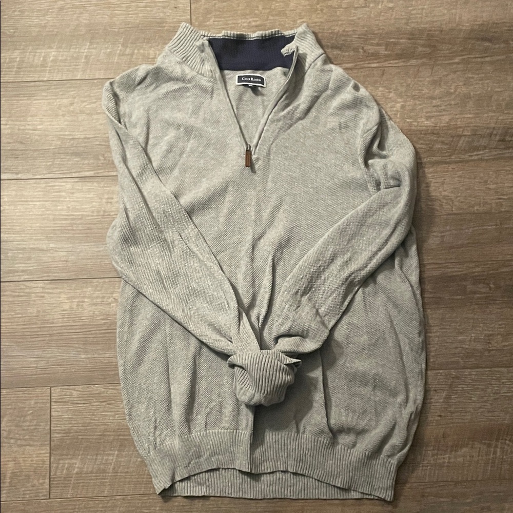 Croft & Barrow Men's Gray Zip-Up Sweater